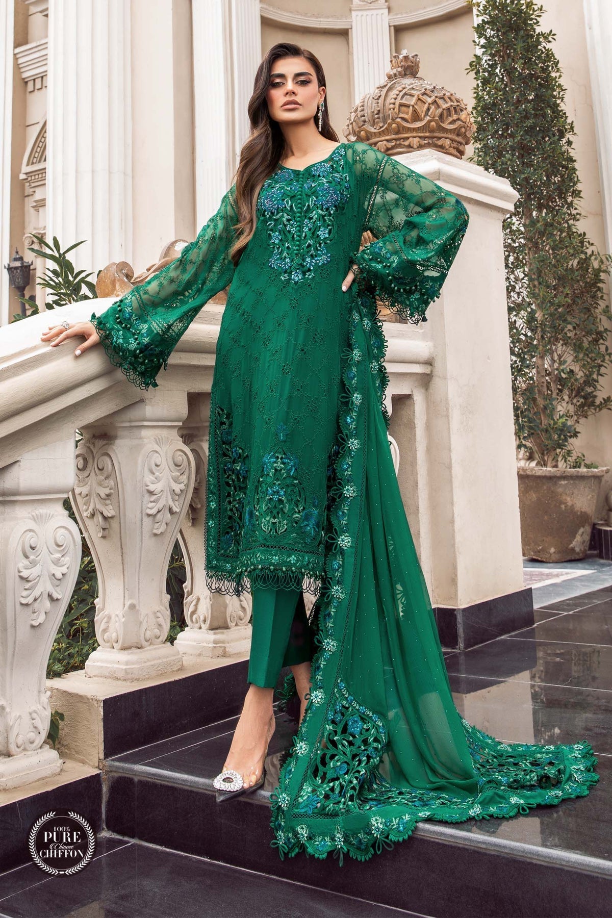 MARIA B PURE SILK CHIFFON'23