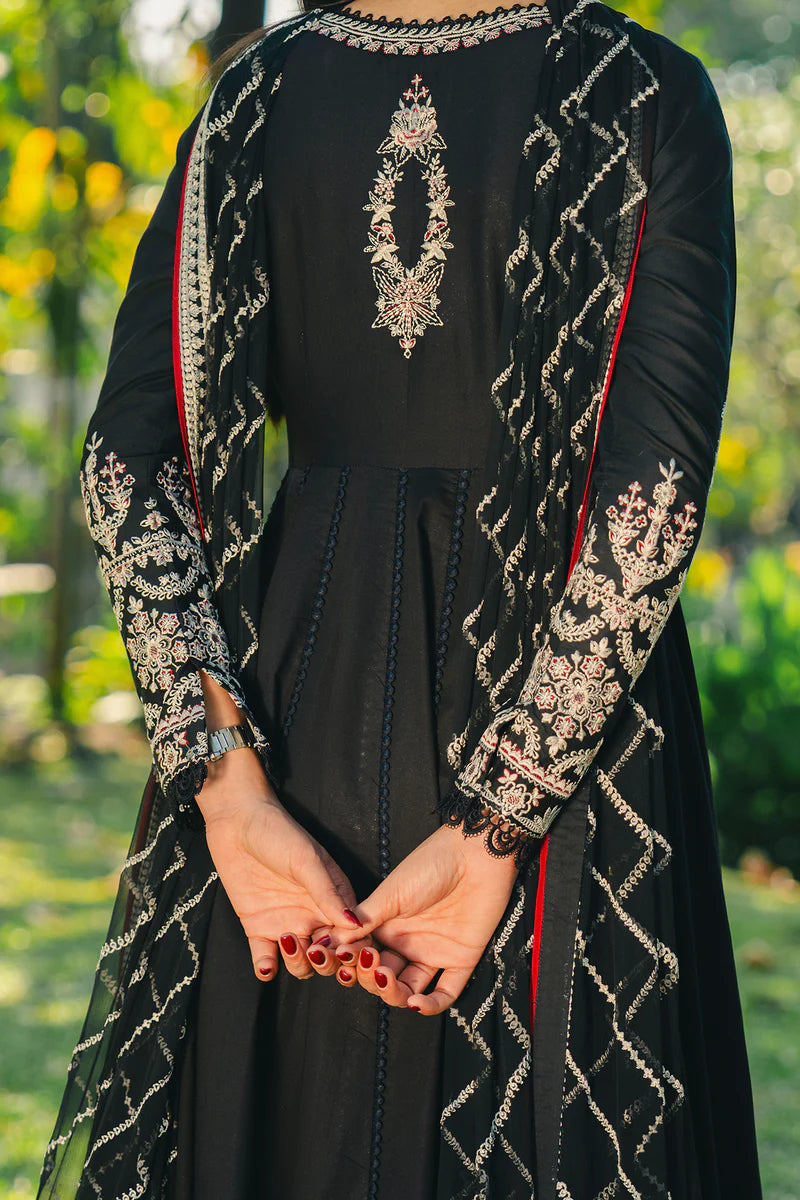 afrozeh black dress Parizaad In a deep midnight black fabric, this threepiece set radiates elegance through its contrast of light and dark. The shirt, tailored in flowing traditional style, is adorned with intricate white embroidery